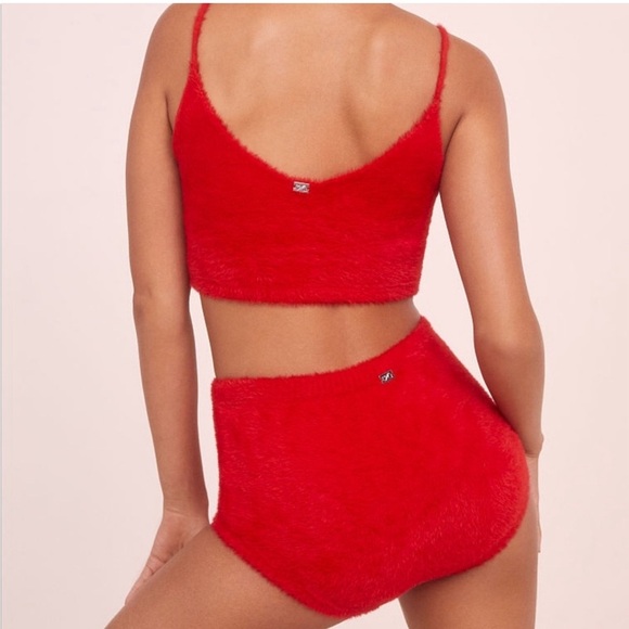 For Love and Lemons furry red shorts extremely limited edition - Picture 3 of 8